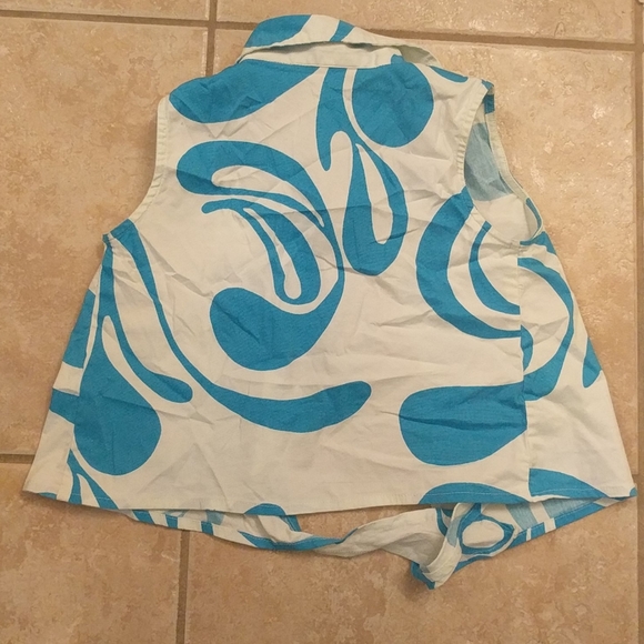 RARE Michael Simon beach theme sleeveless shirt - Picture 6 of 6